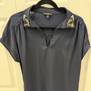 Navy Banana Republic Blouse